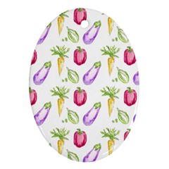 Vegetable Pattern Carrot Oval Ornament (two Sides) by Mariart