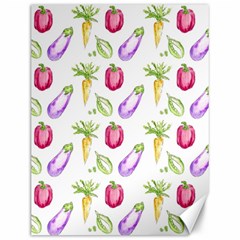 Vegetable Pattern Carrot Canvas 12  X 16   by Mariart