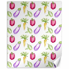 Vegetable Pattern Carrot Canvas 16  X 20   by Mariart