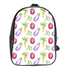 Vegetable Pattern Carrot School Bag (large) by Mariart