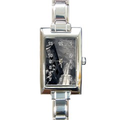 Chicago Skyline Tall Buildings Rectangle Italian Charm Watch by BangZart