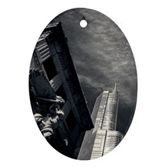 Chicago Skyline Tall Buildings Ornament (oval) by BangZart