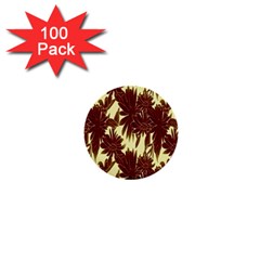 Floral Pattern Background 1  Mini Buttons (100 Pack)  by BangZart