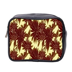 Floral Pattern Background Mini Toiletries Bag 2-side