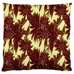 Floral Pattern Background Large Flano Cushion Case (one Side)