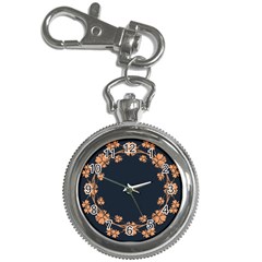 Floral Vintage Royal Frame Pattern Key Chain Watches