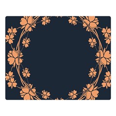 Floral Vintage Royal Frame Pattern Double Sided Flano Blanket (large) 