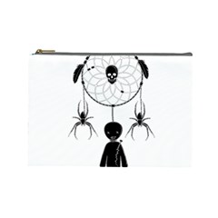 Voodoo Dream-catcher  Cosmetic Bag (large)  by Valentinaart