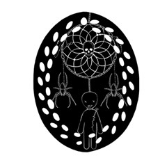 Voodoo Dream-catcher  Ornament (oval Filigree) by Valentinaart