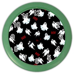 Ghost Pattern Color Wall Clocks by Valentinaart