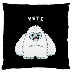 Yeti Large Flano Cushion Case (one Side) by Valentinaart