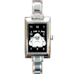 Yeti - I Saw A Man Rectangle Italian Charm Watch