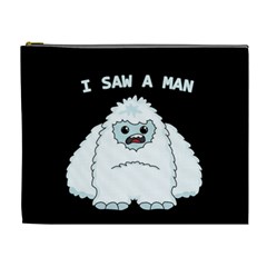 Yeti - I Saw A Man Cosmetic Bag (xl) by Valentinaart