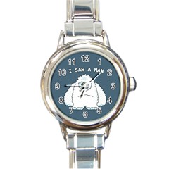 Yeti - I Saw A Man Round Italian Charm Watch by Valentinaart