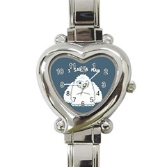 Yeti - I Saw A Man Heart Italian Charm Watch by Valentinaart