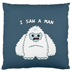 Yeti - I Saw A Man Standard Flano Cushion Case (one Side) by Valentinaart