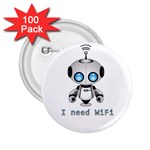 Cute Robot 2.25  Buttons (100 pack)  Front