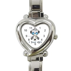 Cute Robot Heart Italian Charm Watch by Valentinaart