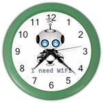 Cute Robot Color Wall Clocks Front