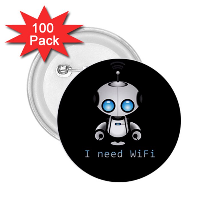 Cute Robot 2.25  Buttons (100 pack) 