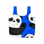 Cute pandas Full Print Recycle Bags (S)  Front