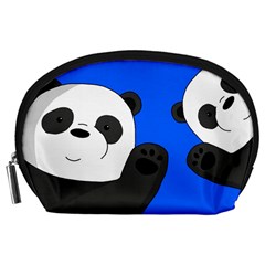 Cute Pandas Accessory Pouches (large)  by Valentinaart