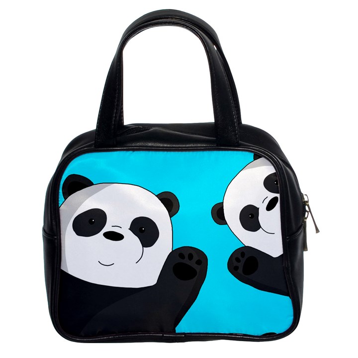 Cute pandas Classic Handbags (2 Sides)