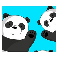 Cute Pandas Double Sided Flano Blanket (small) 