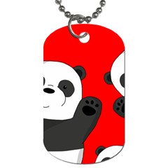 Cute Pandas Dog Tag (two Sides) by Valentinaart