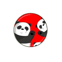 Cute Pandas Hat Clip Ball Marker by Valentinaart