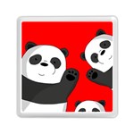 Cute pandas Memory Card Reader (Square)  Front