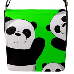 Cute Pandas Flap Messenger Bag (s) by Valentinaart