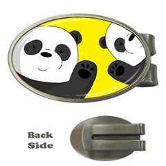 Cute Pandas Money Clips (oval)  by Valentinaart