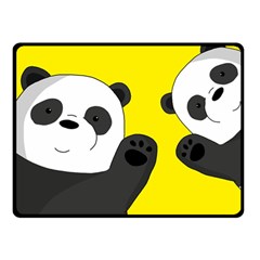 Cute Pandas Double Sided Fleece Blanket (small)  by Valentinaart