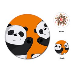 Cute Pandas Playing Cards (round) 