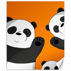 Cute Pandas Canvas 8  X 10 