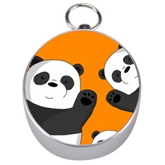 Cute Pandas Silver Compasses by Valentinaart