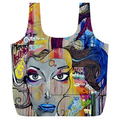 Graffiti Mural Street Art Painting Full Print Recycle Bags (l) 