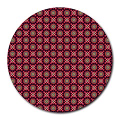 Kaleidoscope Seamless Pattern Round Mousepads by BangZart