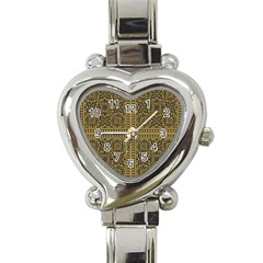 Seamless Pattern Design Texture Heart Italian Charm Watch by BangZart