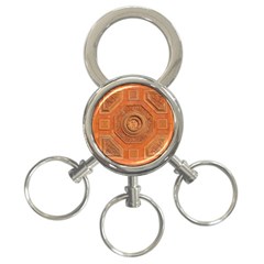 Symbolism Paneling Oriental Ornament Pattern 3-ring Key Chains by BangZart