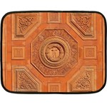 Symbolism Paneling Oriental Ornament Pattern Fleece Blanket (Mini) 35 x27  Blanket