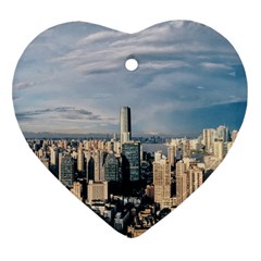 Shanghai The Window Sunny Days City Heart Ornament (two Sides)