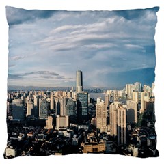 Shanghai The Window Sunny Days City Large Flano Cushion Case (two Sides)