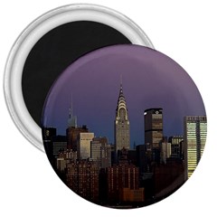 Skyline City Manhattan New York 3  Magnets by BangZart