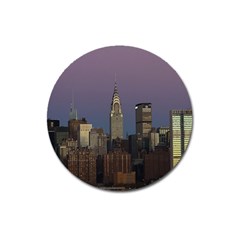 Skyline City Manhattan New York Magnet 3  (round) by BangZart