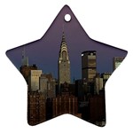 Skyline City Manhattan New York Star Ornament (Two Sides) Back