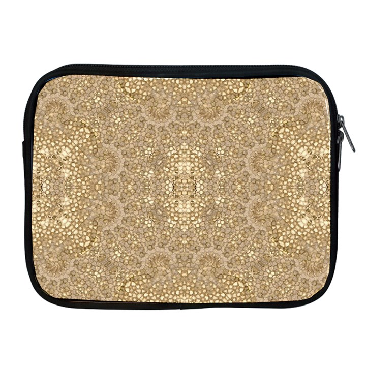 Ornate Golden Baroque Design Apple iPad 2/3/4 Zipper Cases