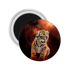 Cute Little Tiger Baby 2 25  Magnets by FantasyWorld7