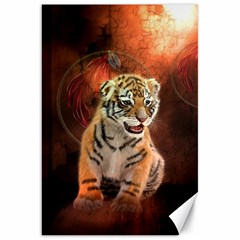 Cute Little Tiger Baby Canvas 20  X 30   by FantasyWorld7